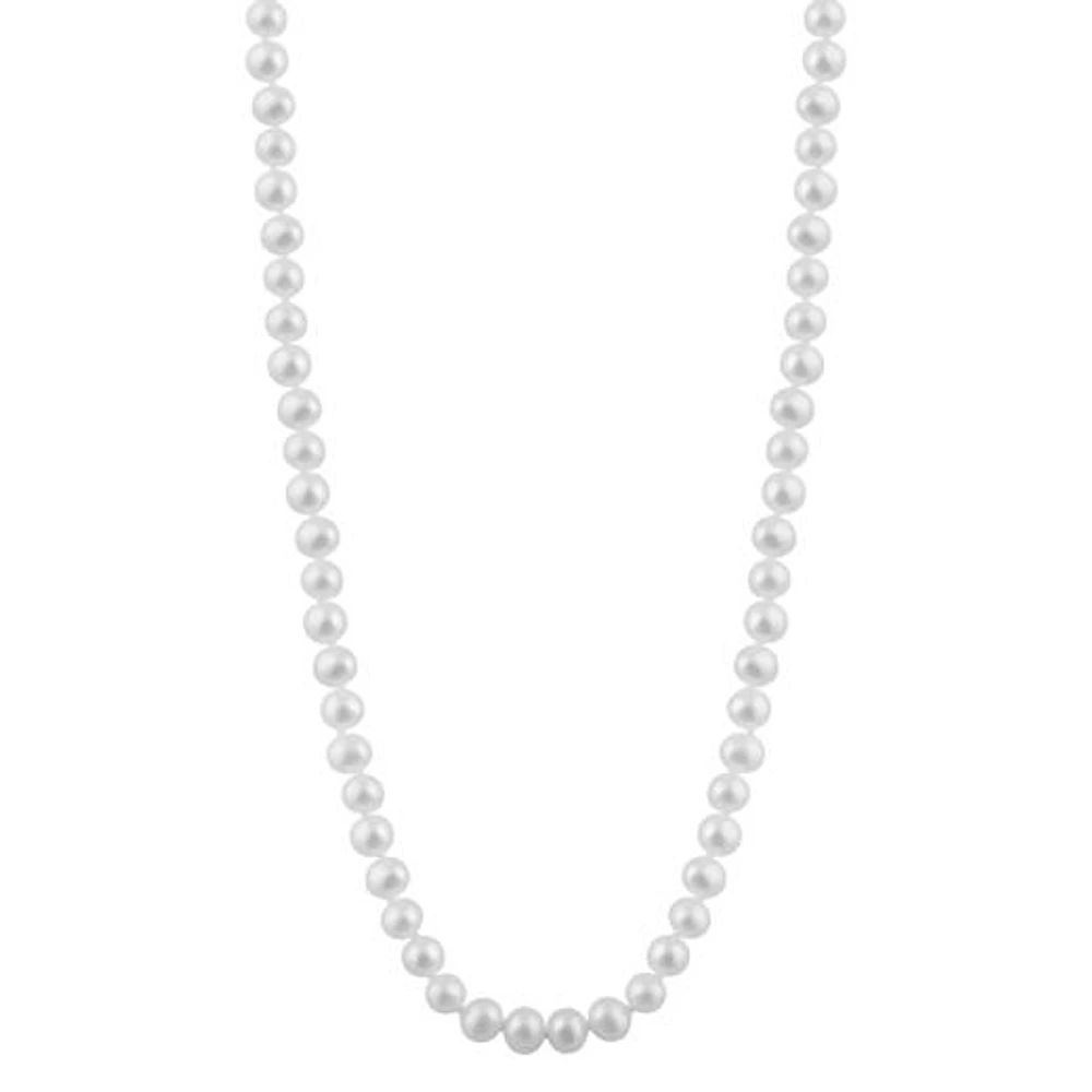 Freshwater 6-6.6mm White Pearl Necklace