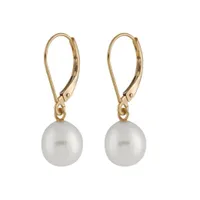 Freshwater Pearl Leverback Earrings