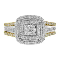 14K Yellow and White Gold 1.00CTW Diamond Bridal Set