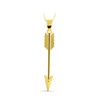 10K Yellow Gold Arrow Pendant