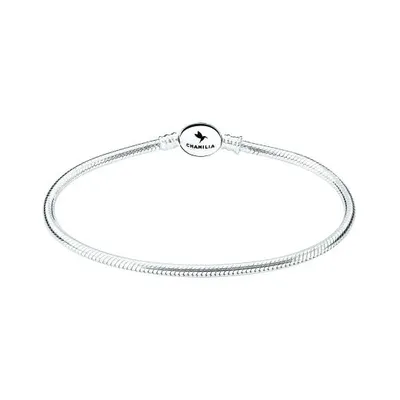 Sterling Silver 9.5" Oval Snap Bracelet