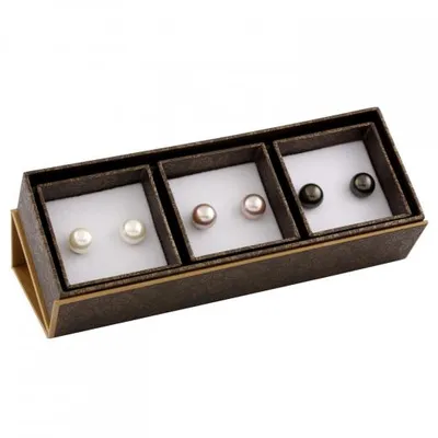 Triple Pairs of Pearl Studs Boxed Set