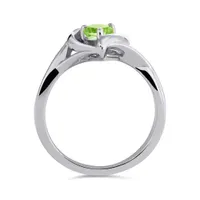 Sterling Silver Peridot Heart Ring