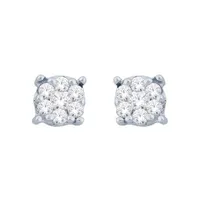 10K White Gold 0.10CTW Bouquet Diamond Studs