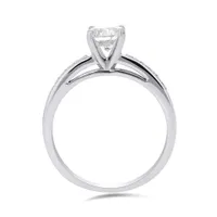14K White Gold 1.00CTW Solitaire Diamond Ring