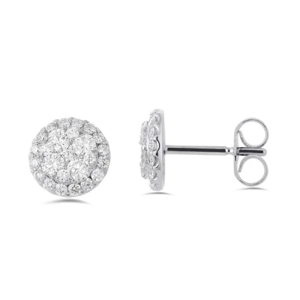 Glacier Fire 14K White Gold 0.52CTW Canadian Diamond Mystere Earrings