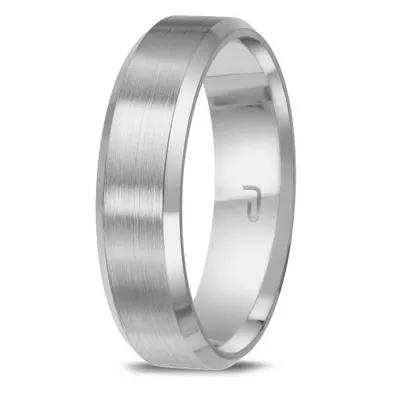 10K White Gold 6mm Carved Band
