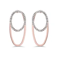 10K Rose Gold Double Oval Earrings