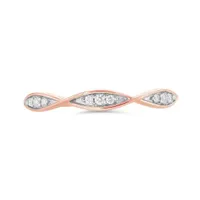 10K Rose Gold 0.05CTW Stackable Diamond Ring