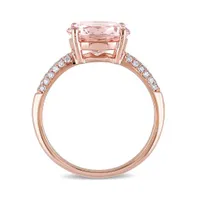 Julianna B 14K Rose Gold 0.20CTW Diamond & Morganite Ring