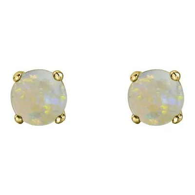 10K Gold Opal Stud Earrings