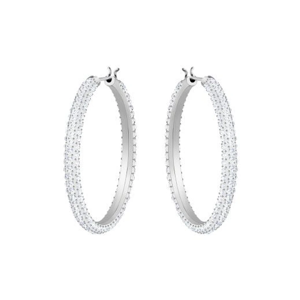 Swarovski Stone Hoop Pierced Earrings