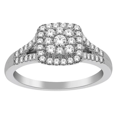 10K White Gold 0.50CTW Diamond Fashion Ring