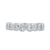 Sterling Silver Diamond Infinity Ring