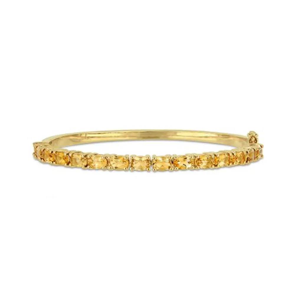 Julianna B Sterling Silver & 18K Yellow Gold Plated Citrine Bangle