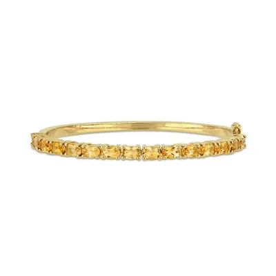 Julianna B Sterling Silver & 18K Yellow Gold Plated Citrine Bangle