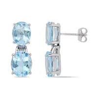 Julianna B Sterling Silver Blue Topaz Earrings