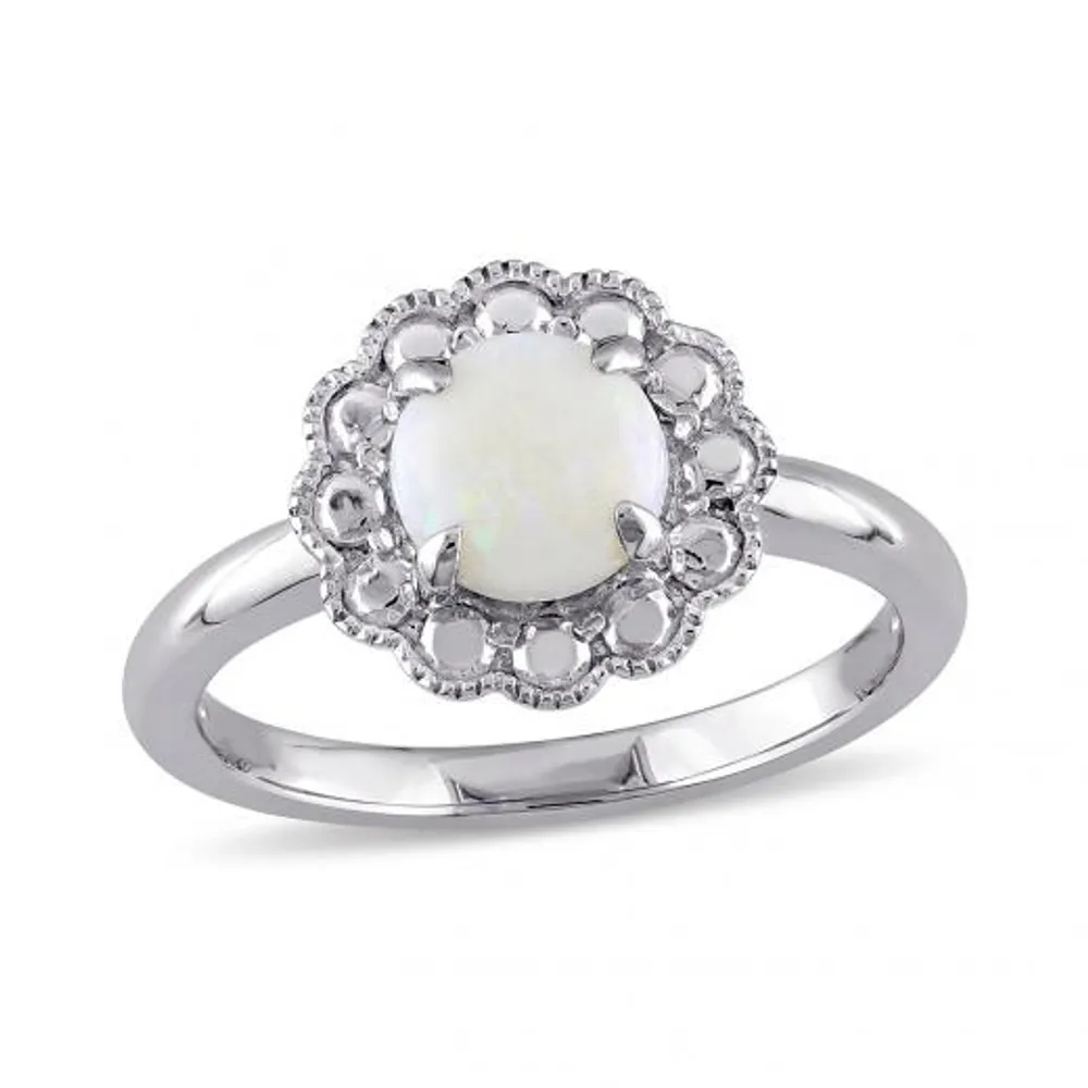 Julianna B 10K White Gold Opal Fashion Ring