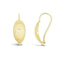 14K Yellow Gold Polished Dome Dangle Earrings