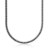 SteelX Stainless Steel 24" 6mm Black Fancy Chain