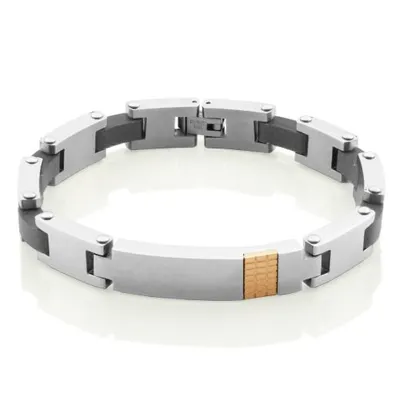 SteelX Carbon Fibre 8.5" Polished Bracelet