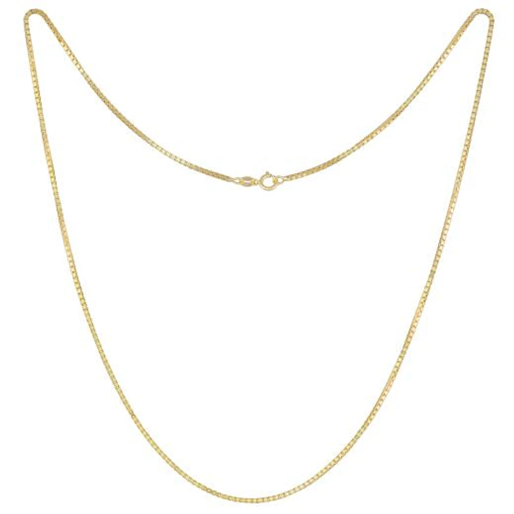 10K Yellow Gold 22" 1.30mm Box Link Chain