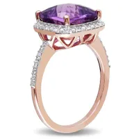 Julianna B 10K Rose Gold Amethyst & 0.10CT Diamond Fashion Ring