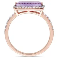 Julianna B 14K Rose Gold Amethyst & 0.25CT Diamond Fashion Ring