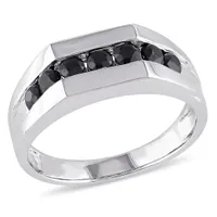 Julianna B Sterling Silver Sapphire Men's Ring