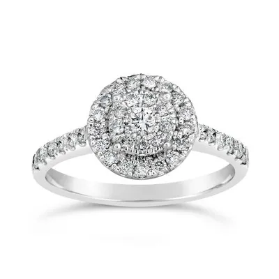 10K White Gold 0.50CTW Diamond Fashion Ring