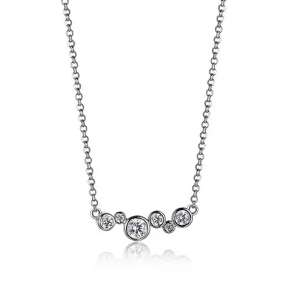 Elle "Bubble" 16+2" Cubic Zirconia Necklace