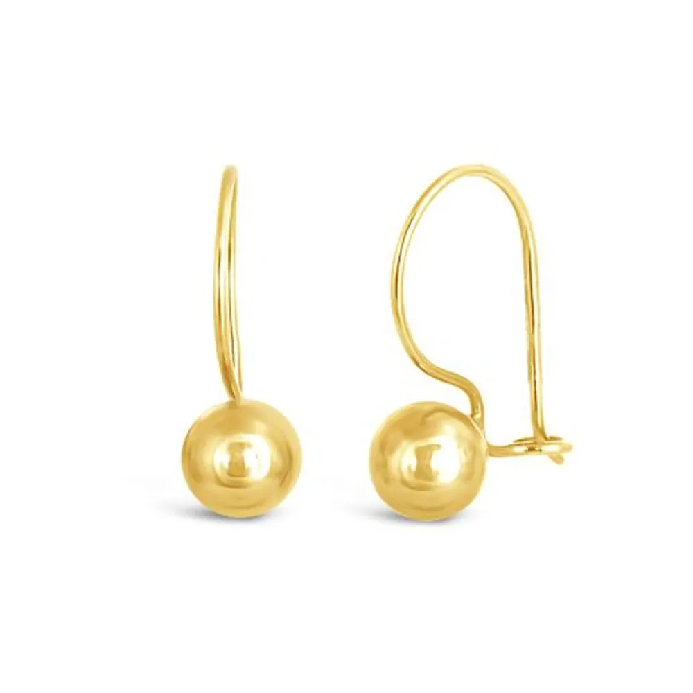 10K Yellow Gold Ball Earrings