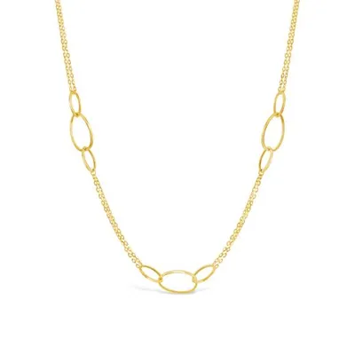 10K Yellow Gold Oval Links Necklace