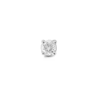 14K White Gold 0.05CT Singlet Diamond Earring