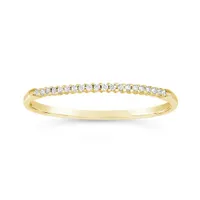 10K Yellow Gold Diamond Stackable Ring