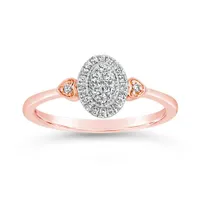 10K Rose Gold 0.20CTW Promise Ring