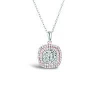 10K Rose & White Gold 0.50CTW Bouquet Pendant