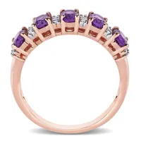 Julianna B 14K Rose Gold Amethyst & 0.16CTW Diamond Fashion Ring
