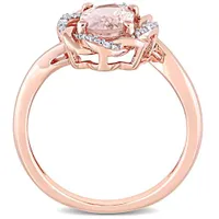Julianna B 10K Rose Gold Morganite & Diamond Fashion Ring
