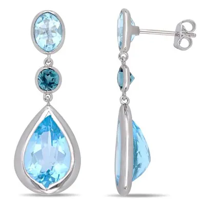 Julianna B Sterling Silver Blue Topaz Earrings