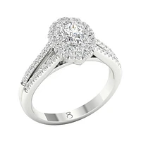 My Diamond Story 14K White Gold Oval Bridal Ring