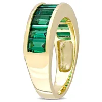 Julianna B Sterling Silver Created Emerald Fashion Ring