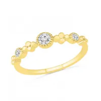 10K Yellow Gold 0.12CTW Diamond Ring