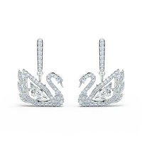 Swarovski Dancing Swan Pierced Earrings