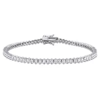 Julianna B Sterling Silver Cubic Zirconia Tennis Bracelet