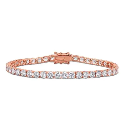 Julianna B Rose Plated Sterling Silver Cubic Zirconia Tennis Bracelet