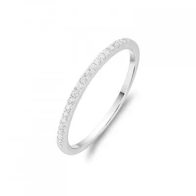 Les Bijoux 10K White Gold 0.09CTW Diamond Band