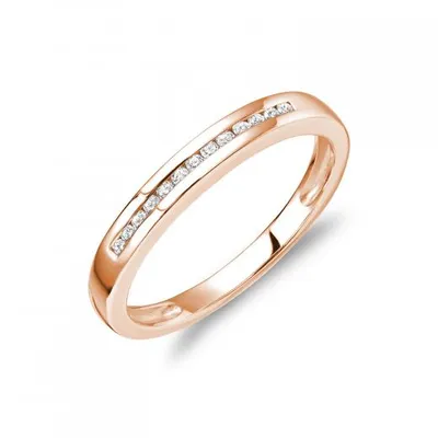 Les Bijoux 10K Rose Gold 0.10CTW Diamond Channel Set Band