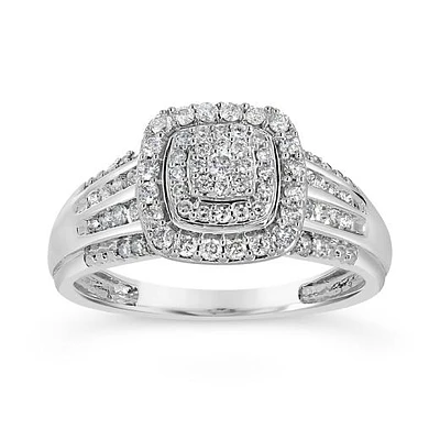 10K White Gold 0.50CTW Diamond Fashion Ring