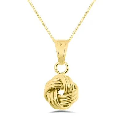 10K Yellow Gold 18" Love Knot Necklace